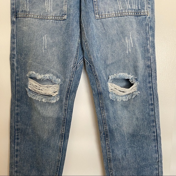 Distressed Pocketed Denim Jogger - Picture 5 of 7